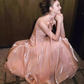 Stunning Pink A Line Sweetheart Neck Satin Prom Dress Evening Dress 16th Birthday Dress SH4048