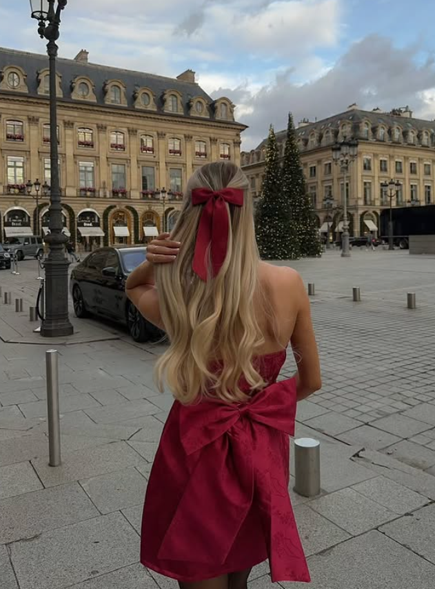 Burgundy Bow A Line Strapless Print Floral Satin Cocktail Dress Homecoming Dress SH6156