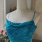 Elegant Blue A Line Beaded Chiffon Open Back Prom Dress Party Dress Date Dress SH4890