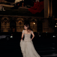 Luxurious A Line Exquisite Beaded Satin Long Graduation Prom Dress Wedding Guest Dress SH5429