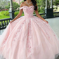 Pink Tulle Applique Long Prom Dress Quinceanera Dress Ball Gown SH970