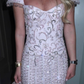 Stunning Light Pink Sheath Exquisite Beaded Satin Long Prom Dress Party Dress SH5319