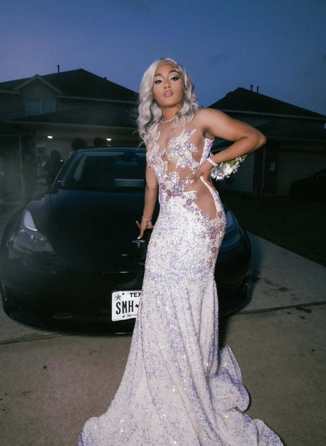 Black Girl Prom Dress White Sequin Prom Dresses for Juniors | Sexy V-neck Mermaid Evening Gowns SH6111