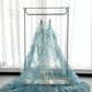 Gorgeous A Line Strapless Beaded Blue Tulle Long Party Dress Evening Dress SH2812