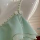 Stunning Mermaid Spaghetti Strap Beaded Ruffle Green White Chiffon Prom Dress Evening Dress SH3011