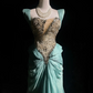 Retro Gorgeous A Line Straps Pleated Beaded Blue Satin Prom Dress Evening Dress SH3328
