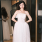 Pretty White A Line Spaghetti Strap Lace Long Prom Dress Wedding Dress SH4189