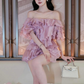 Cute A Line Off the Shoulder Pink Layered Chiffon Short Homecoming Dress Outfits SH4679
