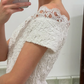 Vintage A Line Off the Shoulder White Lace Tulle Long Wedding Dress SH5875