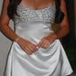 Trendy A Line Spaghetti Straps White Short Homecoming Dress with Sequins SH7848
