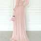 Sweety Light Pink A Line Strapless Chiffon Prom Dress Evening Dress SH6762
