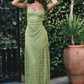 Elegant Green Lace Long Prom Dress Evening Gown SH1226
