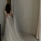 High-class Ball Gown Off the Shoulder Tulle Long Wedding Dress SH4753