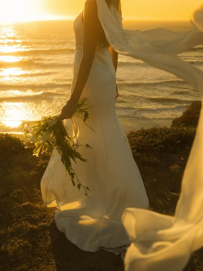 Simple Classic A Line Spaghetti Strap White Satin Long Wedding Dress SH5186