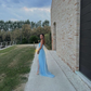 Blue Elegant Slit Prom Dress Long Strapless Evening Dress SH746