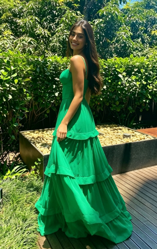 Green Sweetheart Neckline Long Party Dress Formal Prom Dress  SH729