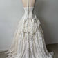 Vintage Ivory Ball Gown Halter Lace Long Prom Dress Party Dress SH5533