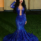 black girl prom dresses mermaid long prom Dress SA1525