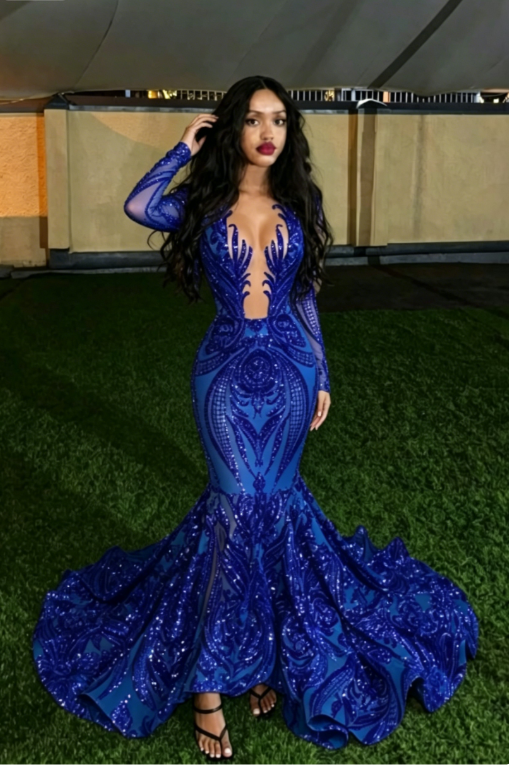 black girl prom dresses mermaid long prom Dress SA1525