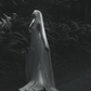 Simple Classic A Line Spaghetti Strap White Satin Long Wedding Dress SH5186