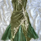 Sexy Navy Blue Mermaid Lace Prom Dress Party Dress SH1237