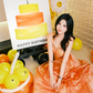Orange GLamorous Ball Gown Sweetheart Neck Layered Organza Prom Dress SH5481