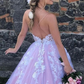 Pink Princess Tulle Appliques Long Prom Dress Quinceanera Dress Ball Gown Wedding Dress SH996
