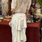 Vintage A Line High Neck White Lace Prom Dress Wedding Dress SH5562