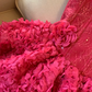 Hot Pink A Line Lace Floral Tulle Short Prom Dress Homecoming Dress  SH5834