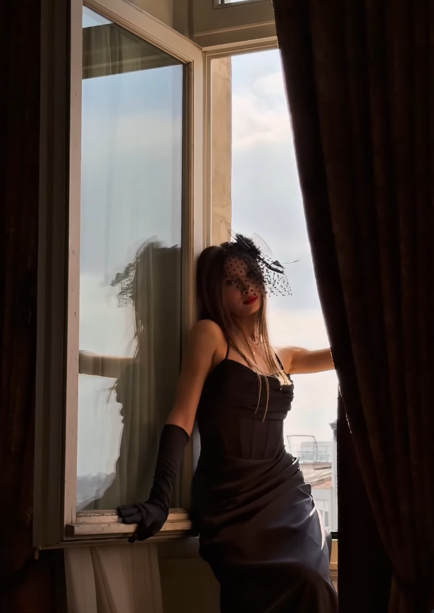 Elegant Black Sheath Spaghetti Strap Satin Long Evening Dress Prom Dress SH4832