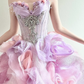 Princess Purple Ball Gown Off the Shoulder Floral Tulle Long Sweep Prom Dress 16th Birthday Dress SH4649