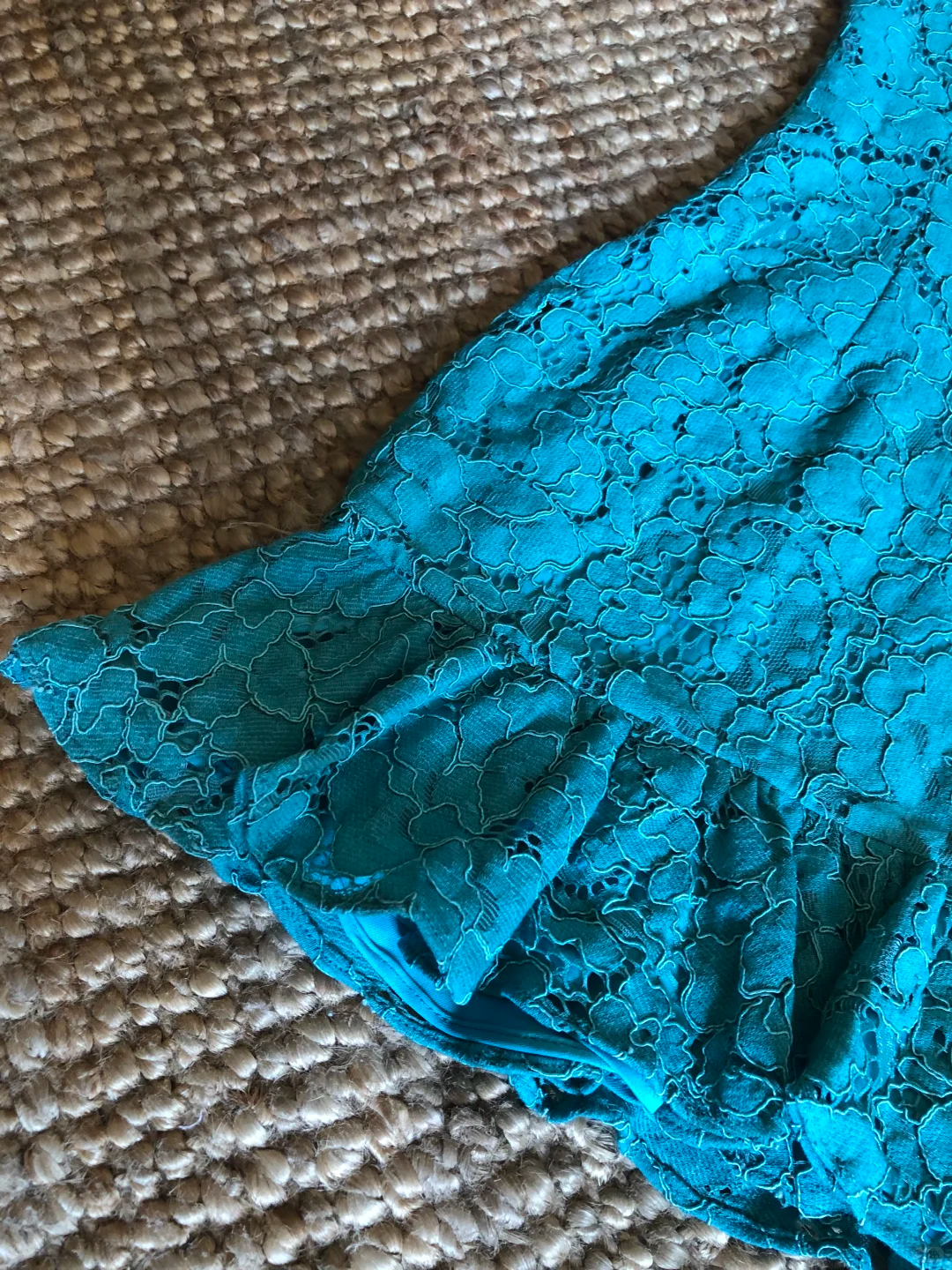 Lake Blue A Line Strap Lace Short Prom Dress Homecoming Dress SH7185