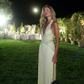Light Yellow Tassel Exquisite Beaded A Line V Neck Backless Long Prom Dress SH5357