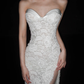 Charming Sheath Sweetheart Neck White Lace Slit Wedding Dress SH5870