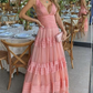 Sweet  Falbala Floor-Length Layered Dress Long Prom Dress  SH744