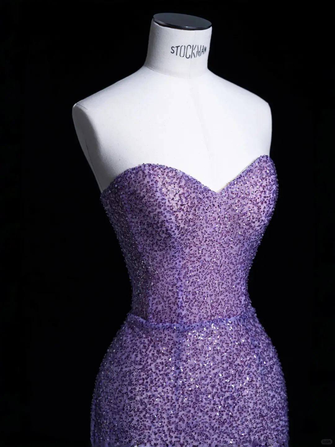 Sexy Mermaid Sweetheart Neck Purple Sequin Party Dress Evening Dress SH3377