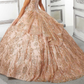 Navy Blue Ball Gown Off the Shoulder Beaded Sequin Tulle Sweet 16 Dress, Quinceanera Dress SH5126