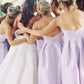 V-neck Lilac Ruched A-line Bridesmaid Dress SH6553