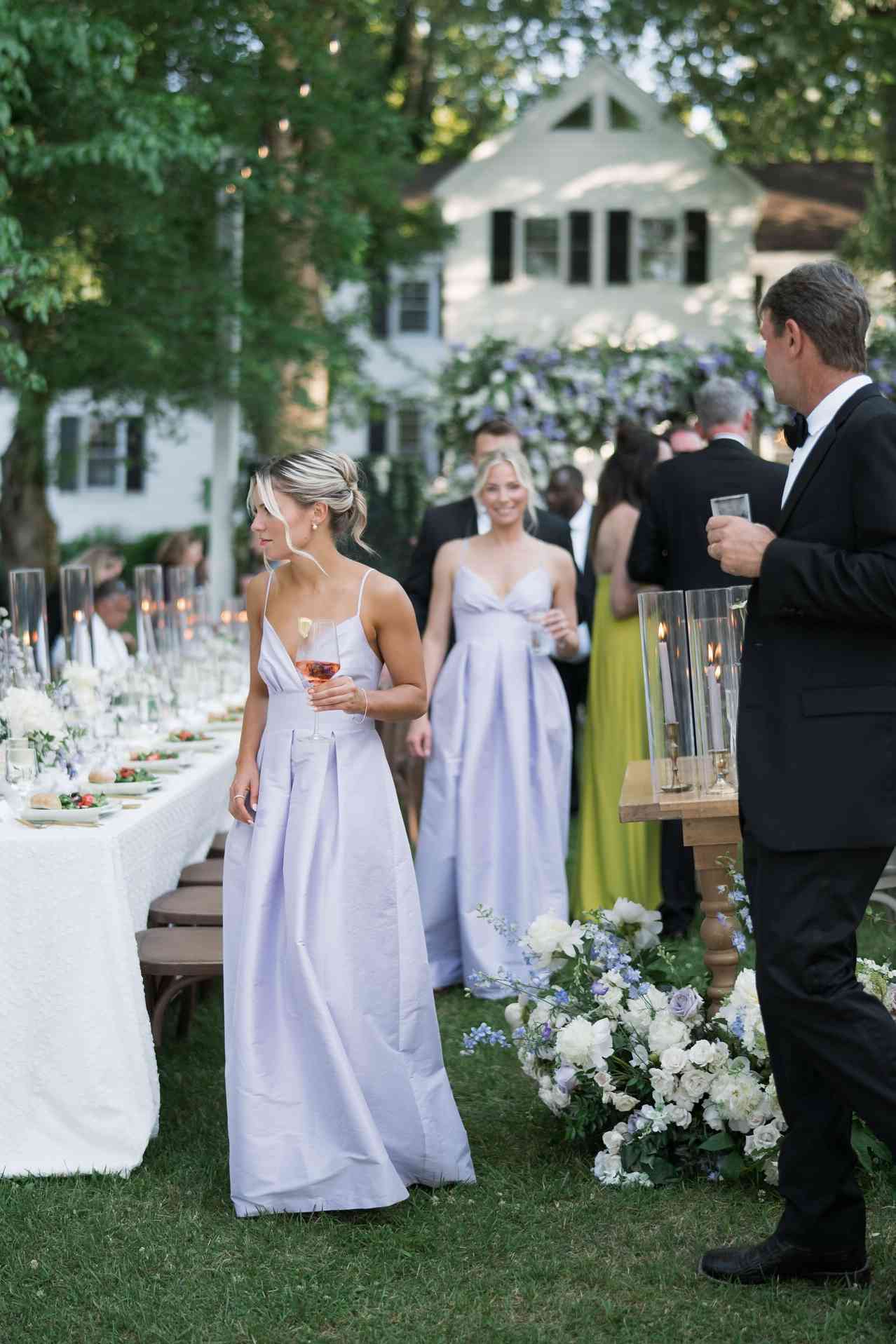 V-neck Lilac Ruched A-line Bridesmaid Dress SH6553