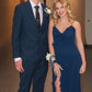 Summer A Line Spaghetti Strap Ruffle Pink Chiffon Prom Dress Evening Dress with Slit SH6215
