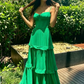 Green Sweetheart Neckline Long Party Dress Formal Prom Dress  SH729