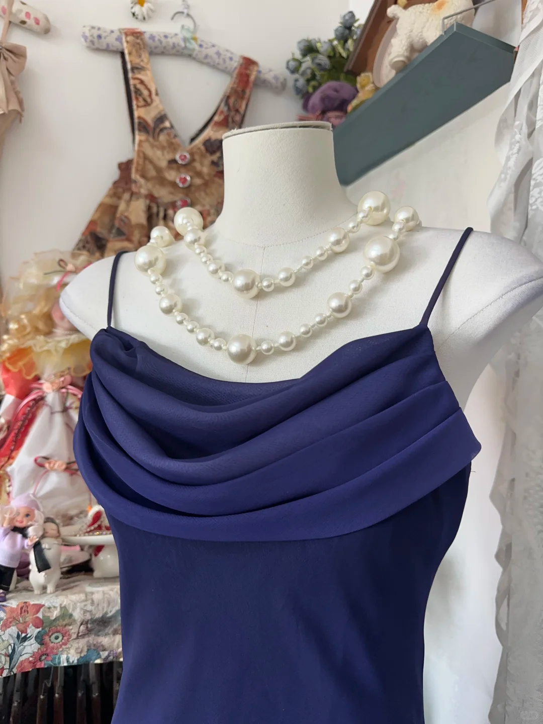 Elegant Vintage Mermaid Straps Purple Ombre Chiffon Graduation Prom Dress SH5369