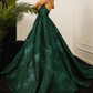 Long Spaghetti Straps A-line Green Prom Dresses, Long Prom Dresses SH382