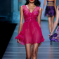 Hot Pink A Line V Neck Chiffon Short Homecoming Dress Birthday Dress SH2512