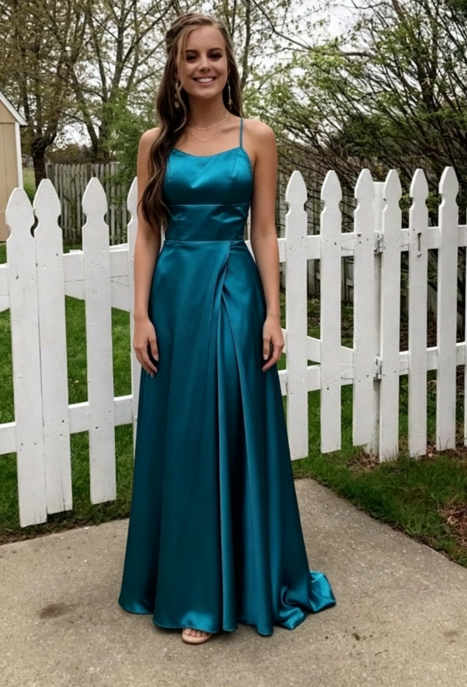 A-Line Simple Stunning Long Prom Dresses Formal Evening Gowns KS8099