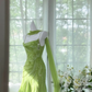 Romantic Green Exquisite Beaded Short Chiffon Homecoming Dress  Evening Dress Birthday Party Dress SH3432