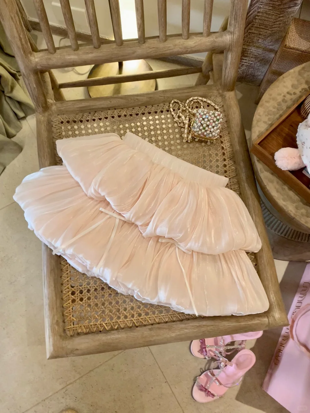 Sweety Two Piece A Line Strapless Light Pink Satin Short Prom Dress Homecoming Dress SH7180