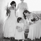 Cute A Line Bowknot Strap White Satin Long Wedding Dress SH8252