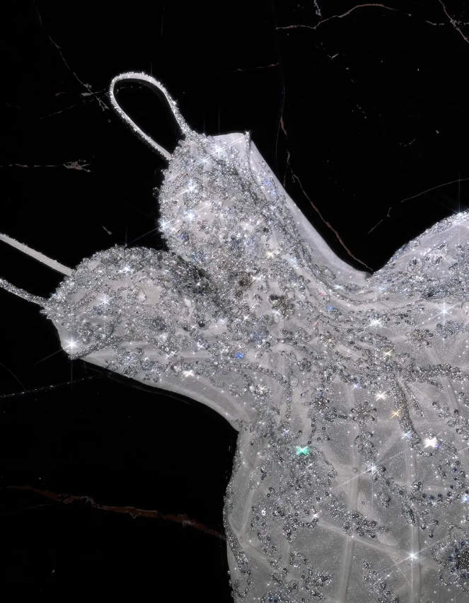 Shiny A Line Spaghetti Strap Rhinestone Tulle Short Prom Dress Graduation Prom Dress SH2464