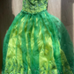 Vintage Summer Green A Line Exquisite Embroidery Tulle Prom Dress Evening Dress SH5902